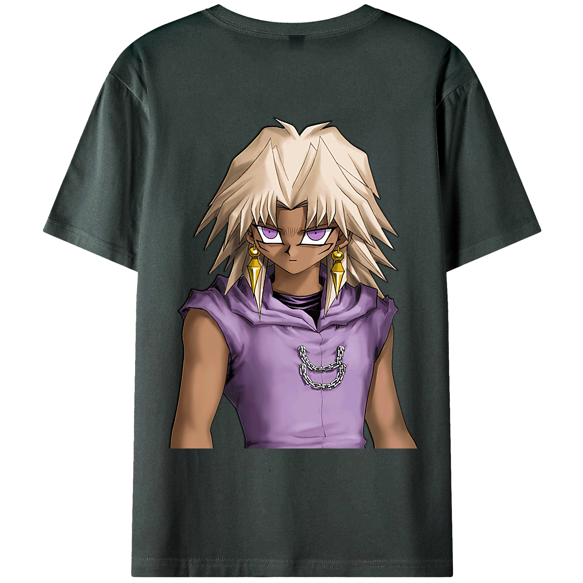 （画像用） 遊☆戯☆王 Yu-Gi-Oh! 綿100％ メンズ半袖Tシャツ（バックプリント） 通気性